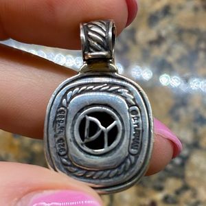 David Yurman black onyx pendant.